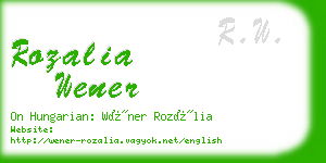 rozalia wener business card